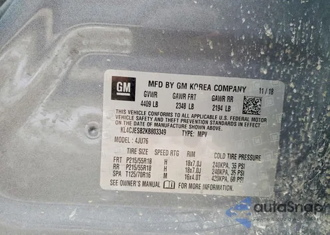 2019 Buick Encore Preferred z USA, uszkodzony, nr VIN KL4CJESB2KB803349